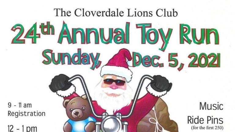 TBD: 25th Annual Cloverdale Lions Club Toy Run 2022