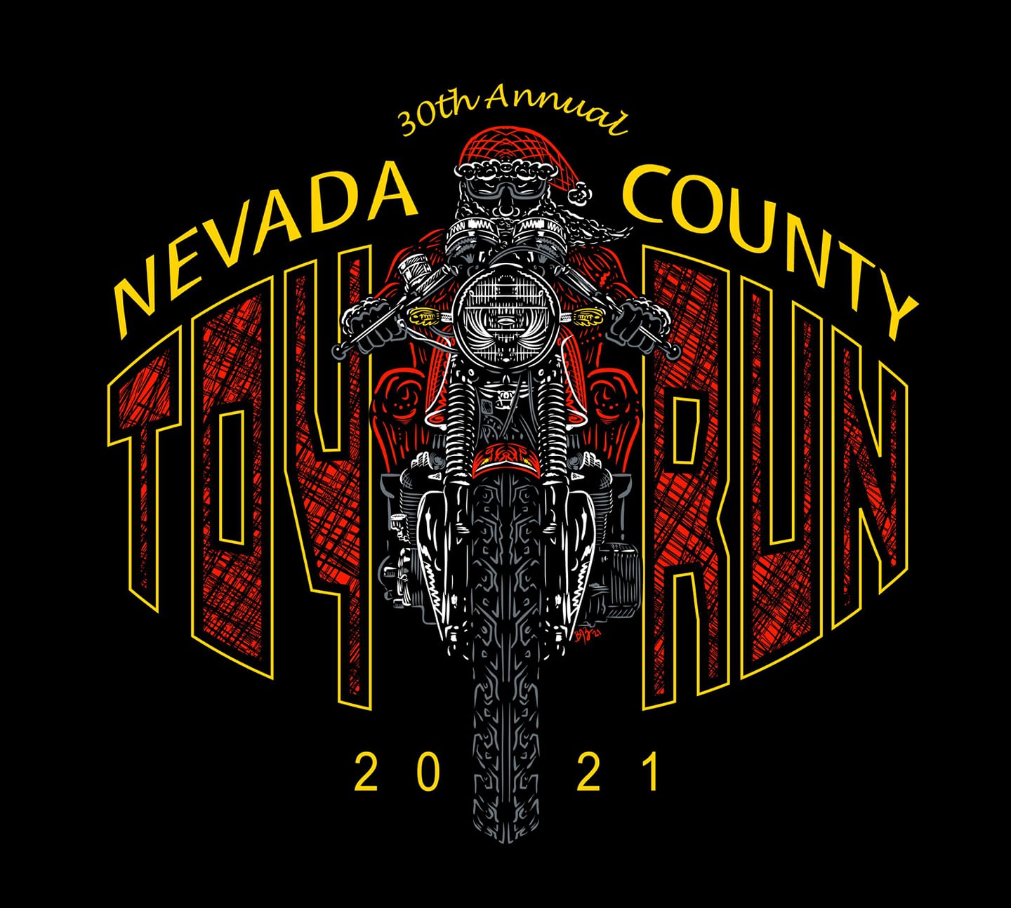 Nevada County Toy Run 2021 logo - Bill Zankich Design