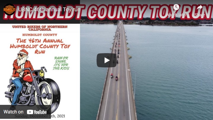 VIDEO: UBNC 46th annual Humboldt County Toy Run 2021 | Riding Humboldt County